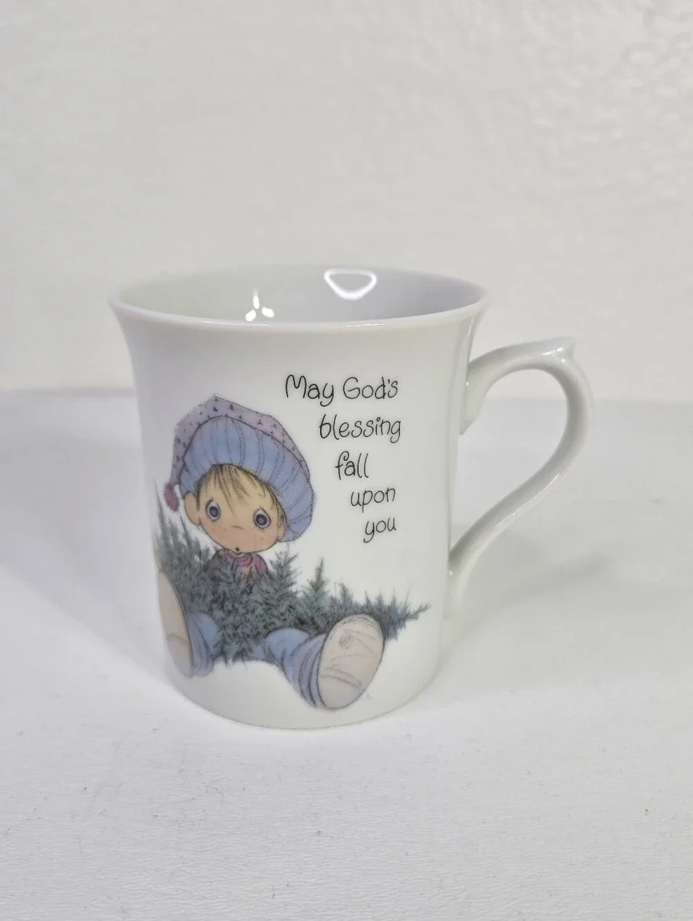 Precious Moments Coffee Mug Cup May Gods Blessings Fall Upon You Enesco 1989 VTG